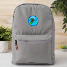 Bigfoot Surfer Dude Surfen op de oceaan Half Pipes