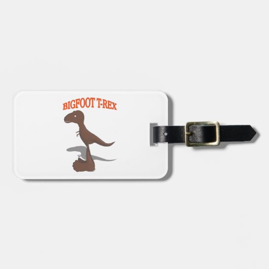 Bigfoot T-Rex Tekening Bagagelabel (Voorkant horizontaal)