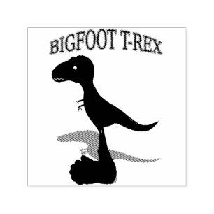 Bigfoot T-Rex Tekening Zelfinktende Stempel
