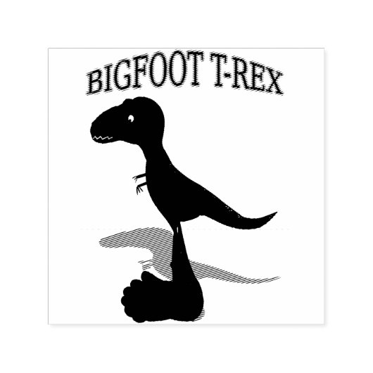 Bigfoot T-Rex Tekening Zelfinktende Stempel (Design)