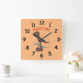 Bigfoot T-Rex Vierkante Klok (Huis)