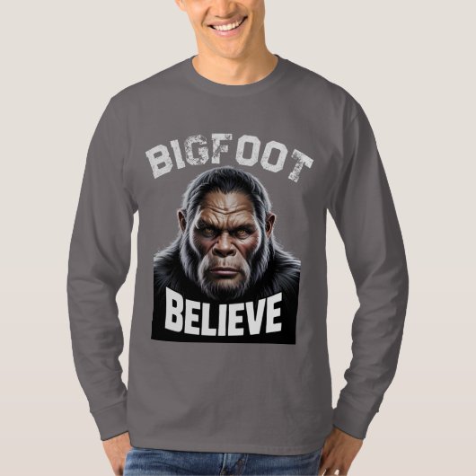 Bigfoot T-shirt met lange mouwen voor mannen (Voorkant)