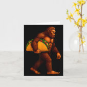 Bigfoot Taco Sasquatch Walking Taco Funny Shirt Me Kaart (Gele Bloem)