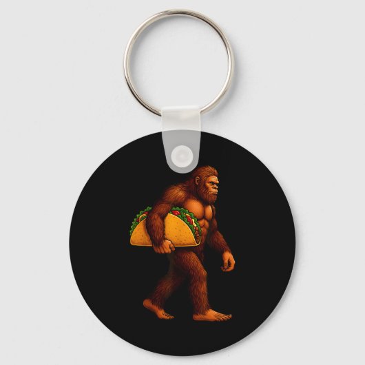 Bigfoot Taco Sasquatch Walking Taco Funny Shirt Me Sleutelhanger (Voorkant)