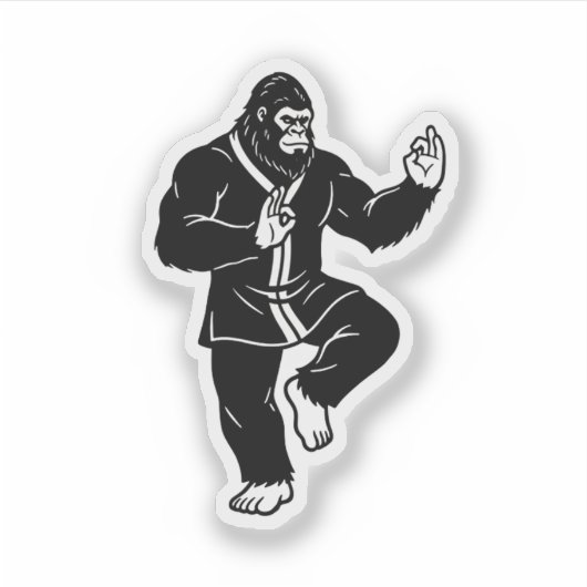Bigfoot Tai Chi Sticker (Voorkant)