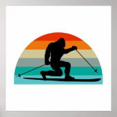 Bigfoot Telemark Skiing Rainbow Poster (Voorkant)
