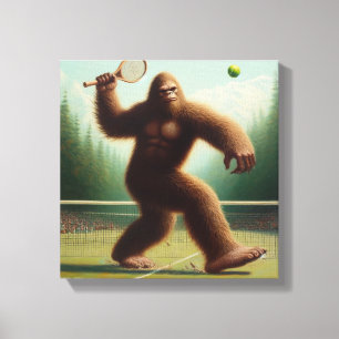 Bigfoot Tennis Canvas Afdruk