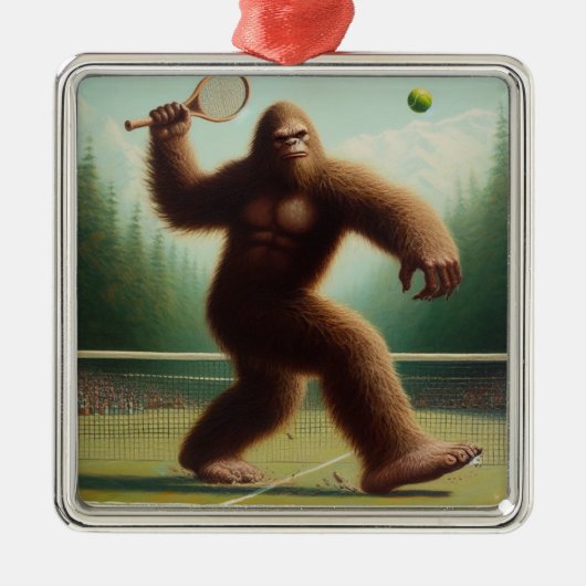 Bigfoot Tennis Metalen Ornament (Voorkant)