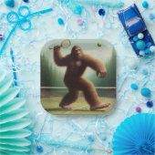 Bigfoot Tennis Papieren Bordje (Feest)