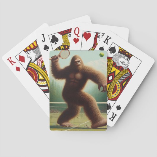 Bigfoot Tennis Pokerkaarten (Achterkant)