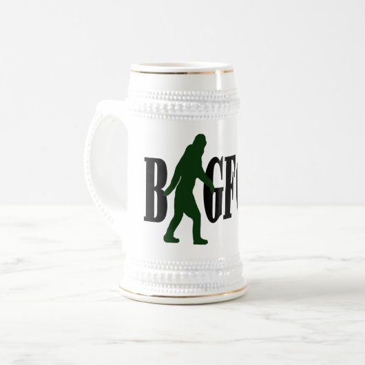 Bigfoot text & green squatch graphic bierpul (Voorkant links)