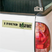 Bigfoot text & green squatch graphic bumpersticker (Op Truck)