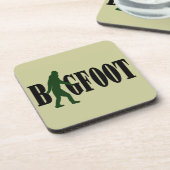 Bigfoot text & green squatch graphic drankjes onderzetter (Linkerzijde)