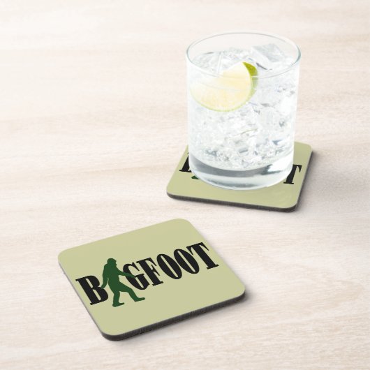 Bigfoot text & green squatch graphic drankjes onderzetter (Rechterzijde)