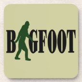Bigfoot text & green squatch graphic drankjes onderzetter (Voorkant)