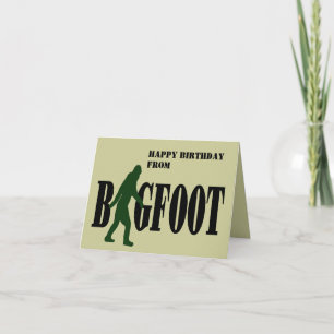 Bigfoot text & green squatch graphic kaart