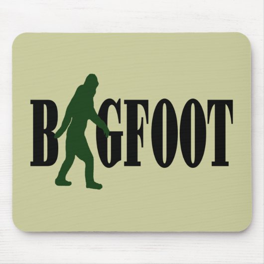 Bigfoot text & green squatch graphic muismat (Voorkant)