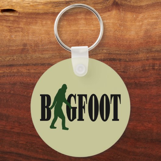 Bigfoot text & green squatch graphic sleutelhanger (Voorkant)