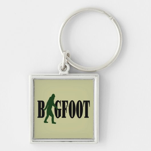 Bigfoot text & green squatch graphic sleutelhanger (Voorkant)