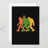 Bigfoot Thanksgiving Day Cool Sasquatch Herfst Aut Kaart (Voorkant / Achterkant)