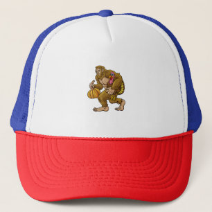 Bigfoot-Thanksgiving steelt Turkije en pompoenhuid Trucker Pet