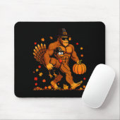 Bigfoot Thanksgiving Turkey Funny Thanksgiving Sas Muismat (Met muis)