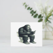 Bigfoot Toilet Feestdagenkaart (Staand voorkant)