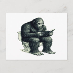 Bigfoot Toilet Feestdagenkaart