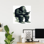 Bigfoot Toilet Poster (Thuiskantoor)