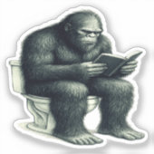 Bigfoot Toilet  Sticker (Voorkant)
