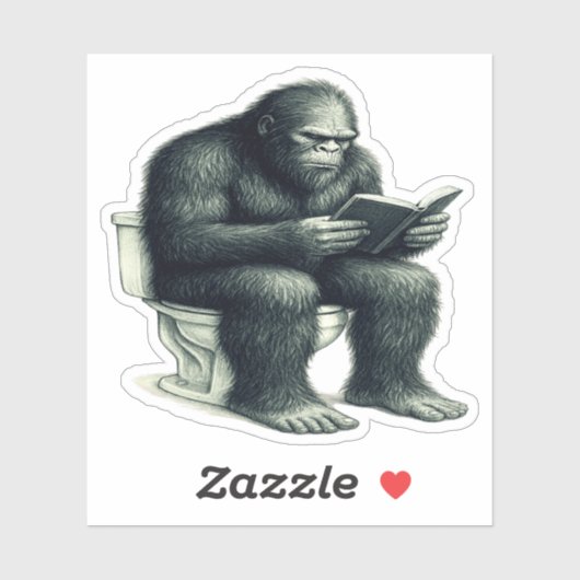 Bigfoot Toilet  Sticker (Vel)