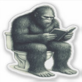 Bigfoot Toilet  Sticker (Voorkant)
