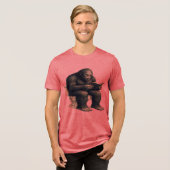 Bigfoot Toilet Tri-Blend Shirt (Voorkant volledig)