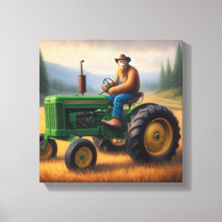 Bigfoot Tractor Canvas Afdruk