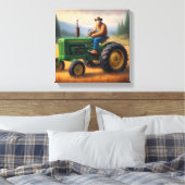 Bigfoot Tractor Canvas Afdruk (Insitu (Slaapkamer))