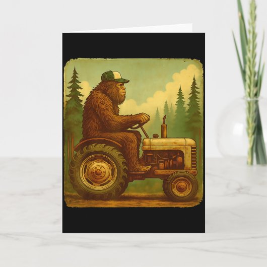 Bigfoot Tractor Farmer Design For Men Farming Farm Kaart (Voorkant)