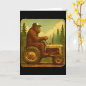 Bigfoot Tractor Farmer Design For Men Farming Farm Kaart (Gele Bloem)