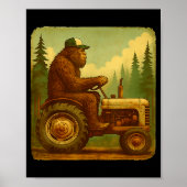 Bigfoot Tractor Farmer Design For Men Farming Farm Poster (Voorkant)