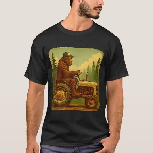 Bigfoot Tractor Farmer Design For Men Farming Farm T-shirt (Voorkant)