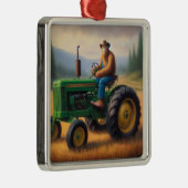 Bigfoot Tractor Metalen Ornament (Rechts)