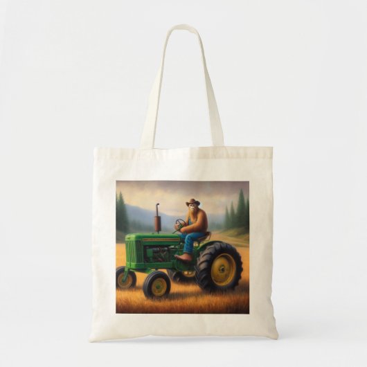 Bigfoot Tractor Tote Bag (Voorkant)