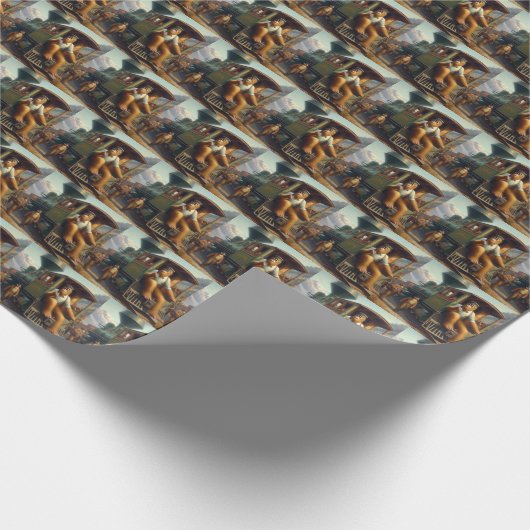 Bigfoot Train Engineer Cadeaupapier (Hoek)