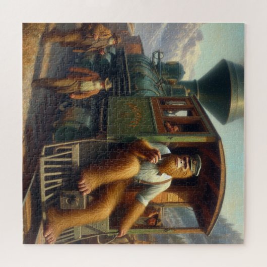 Bigfoot Train Engineer Legpuzzel (Horizontaal)