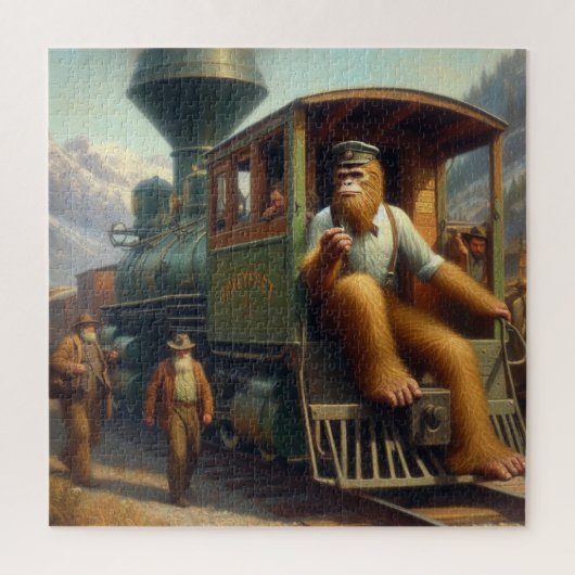 Bigfoot Train Engineer Legpuzzel (Verticaal)