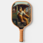 Bigfoot Train Engineer Pickleball Paddle (Achterkant)