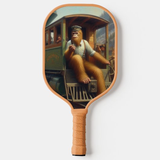 Bigfoot Train Engineer Pickleball Paddle (Achterkant)