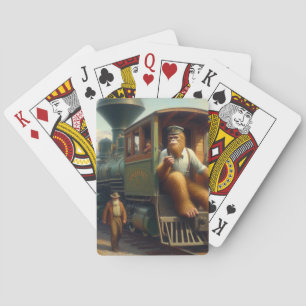 Bigfoot Train Engineer Pokerkaarten