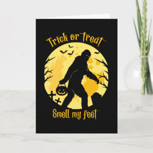 Bigfoot Trick or treat Ruik mijn Feet Halloween Kaart
