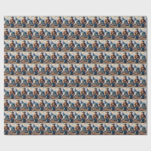 Bigfoot Truck Driver Cadeaupapier (Vlak)