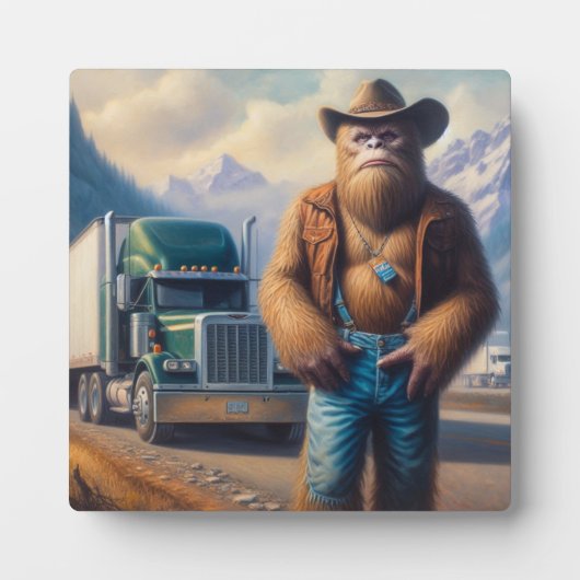 Bigfoot Truck Driver Fotoplaat (Voorkant)